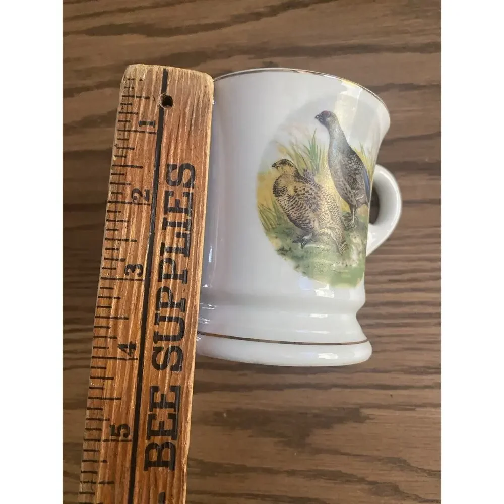 Vintage Porcelain Shaving Mug Hunting Birds Shaving Mug Men’s Barber